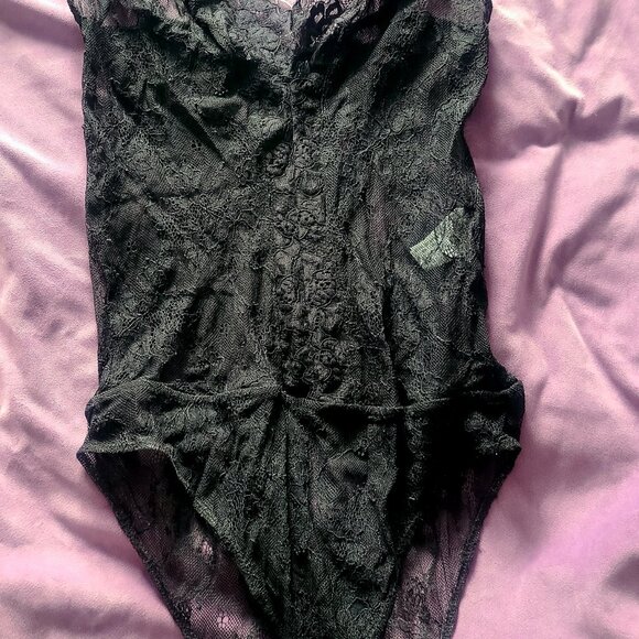 New Zara lace Teddy Black bodysuit sz small - Picture 5 of 5